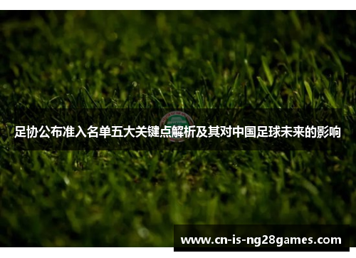 足协公布准入名单五大关键点解析及其对中国足球未来的影响